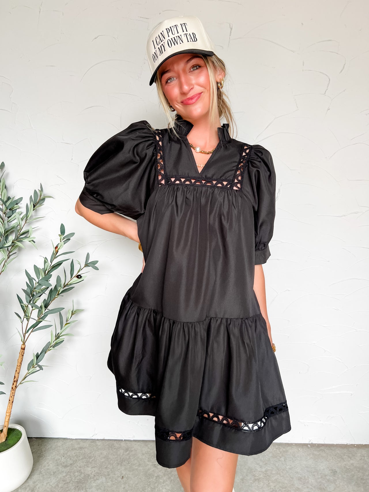 Walk In The Night Cut Out Accented Mini Dress