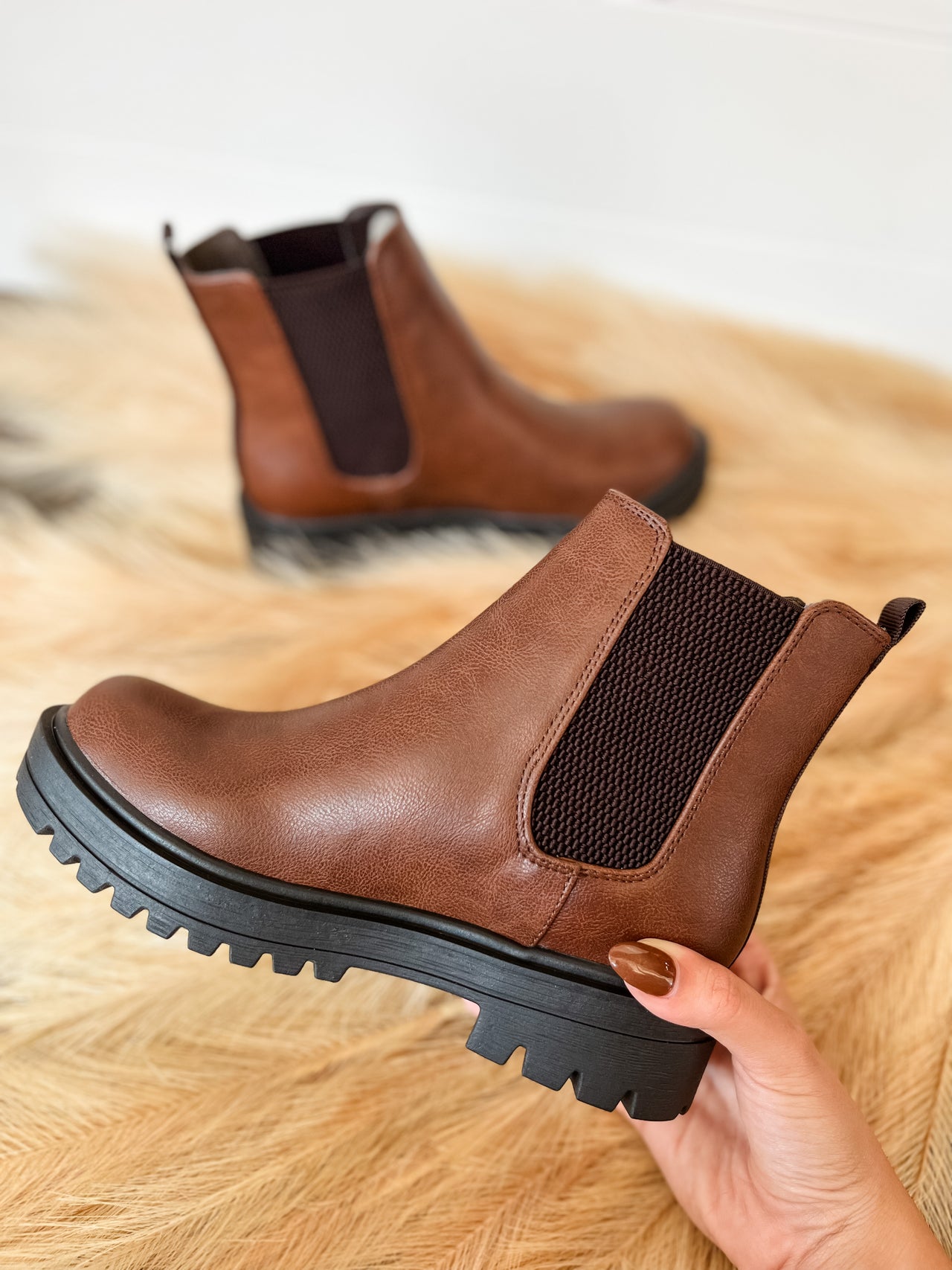 Paden Combat Boot- Cognac