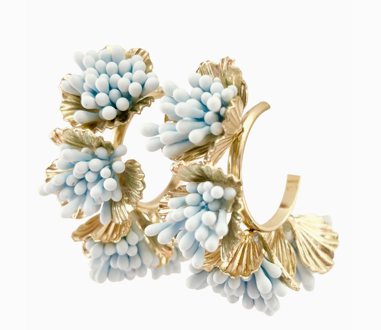 {Gemelli} Maxine Light Blue Hoop Earring