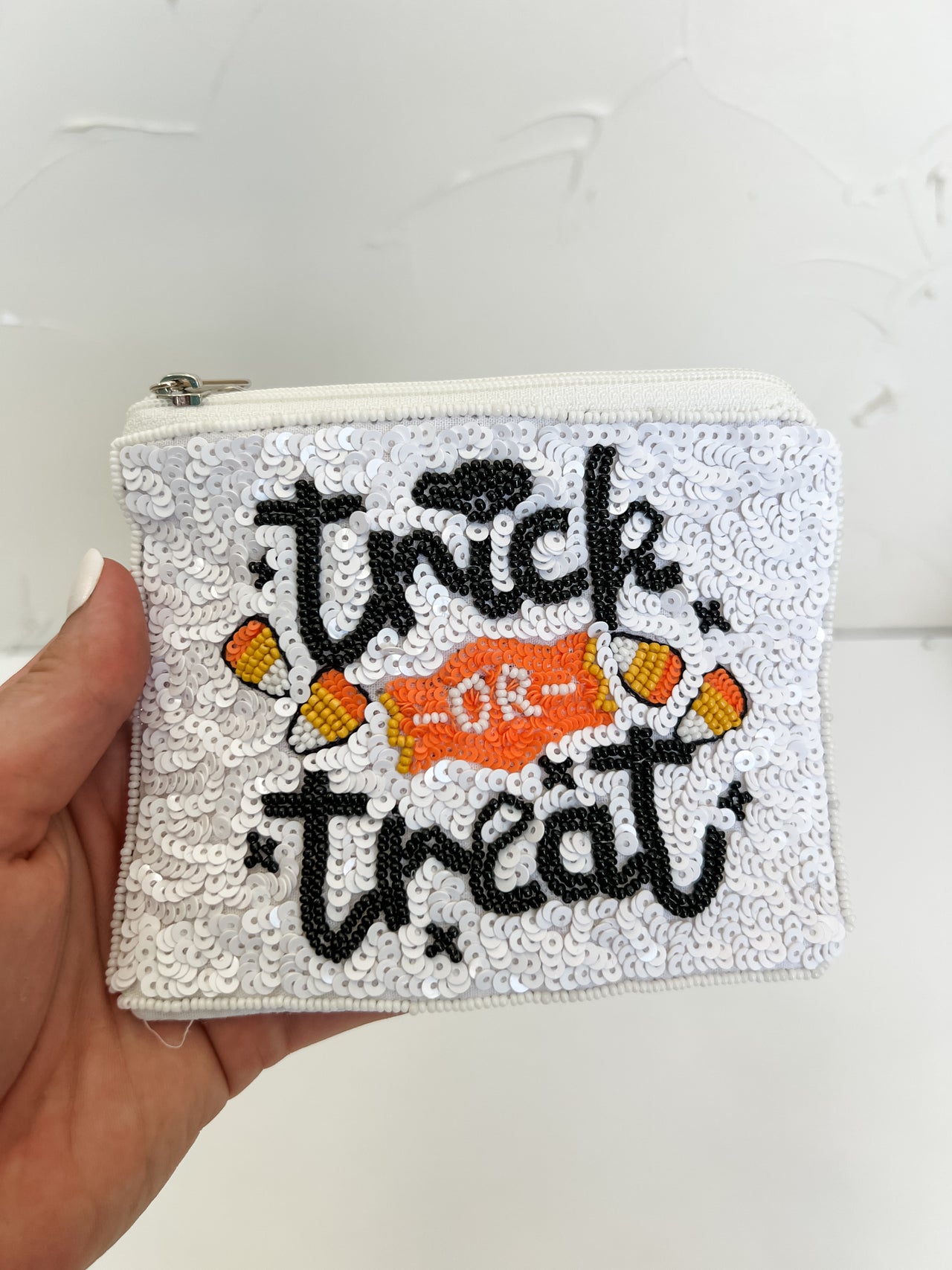 Sequin "Trick or Treat" Pouch