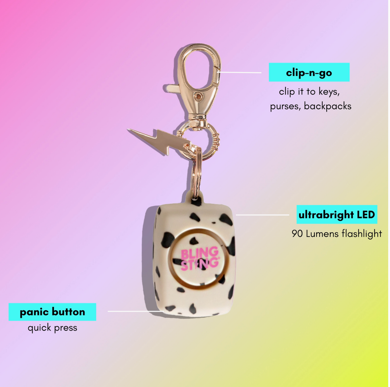 Mini Personal Alarm | Modern Cheetah
