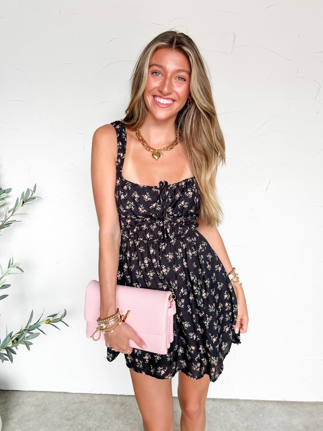Sweet Energy Floral Ruffle Strap Dress
