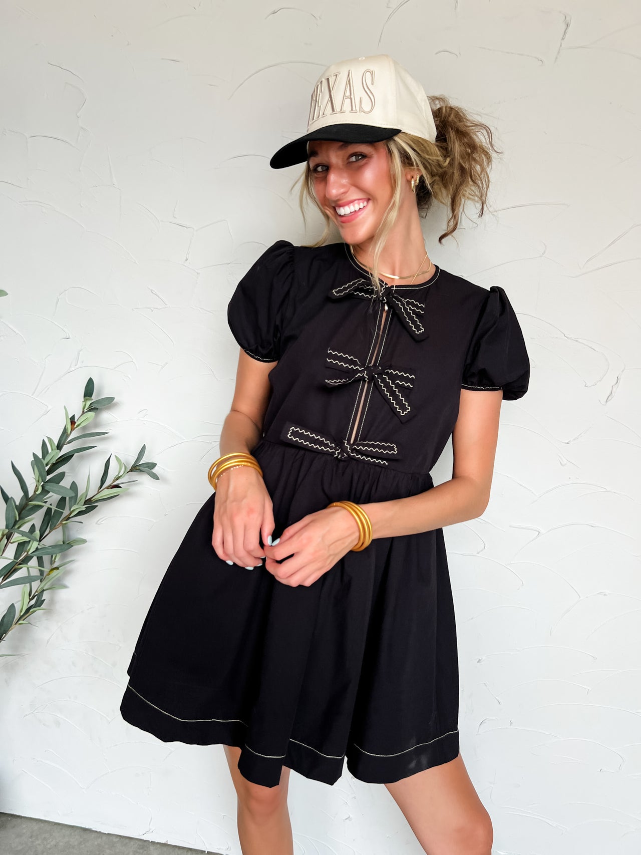 Weekend Days Ahead Babydoll Dress- Black