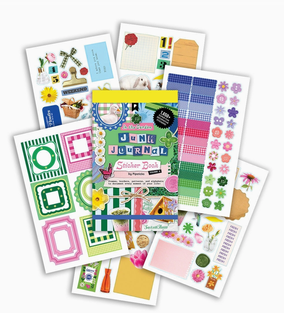 In the Garden Junk Journal Sticker Book