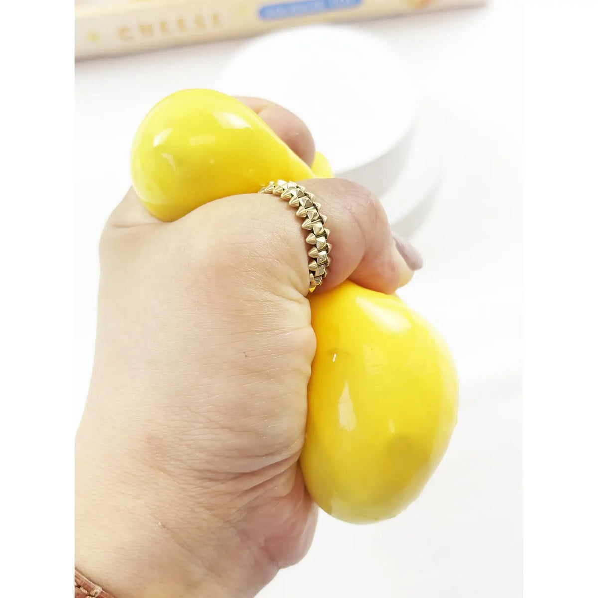 Cheese Cube Crunchy Squishy