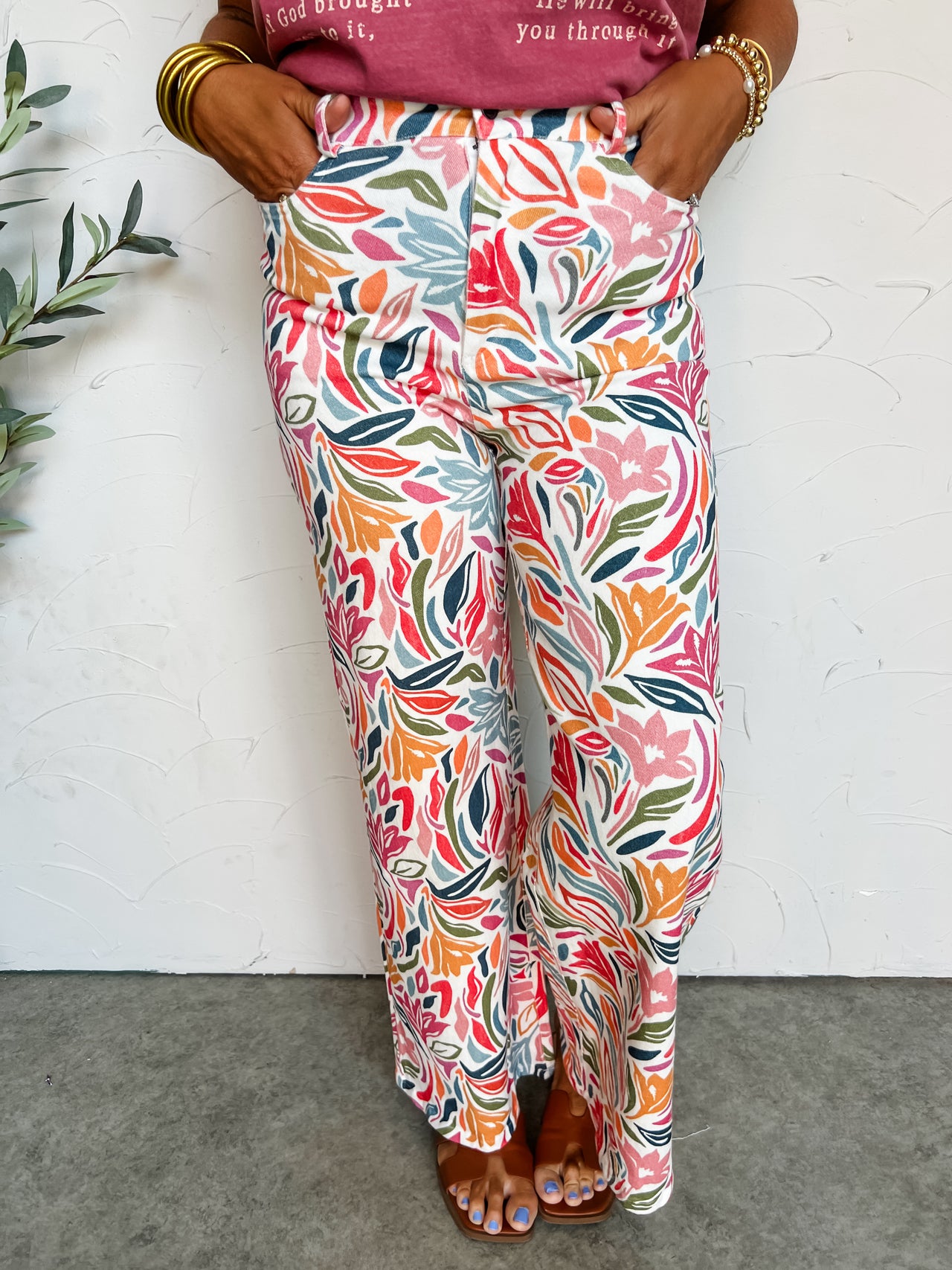 Flower Bed Straight Leg Jeans