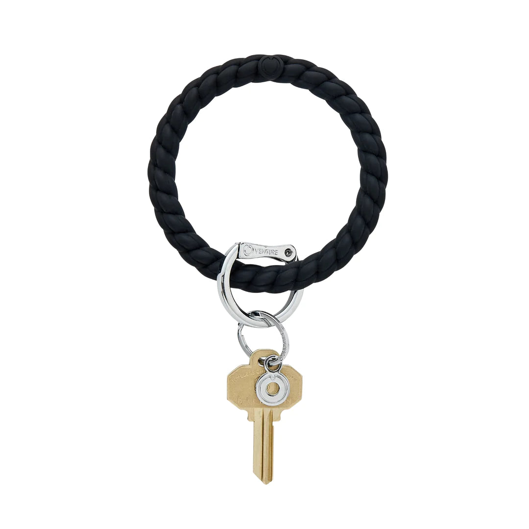 Back In Black Braided Key Ring