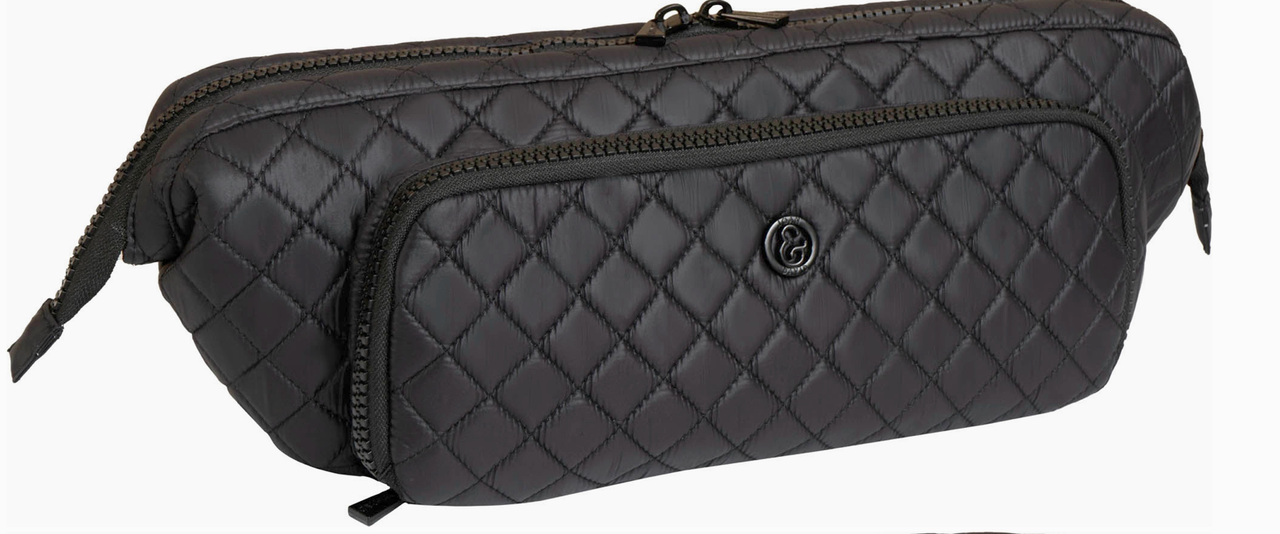 Diamond Quilted Puffer Nylon Hair Tool Travel Bag