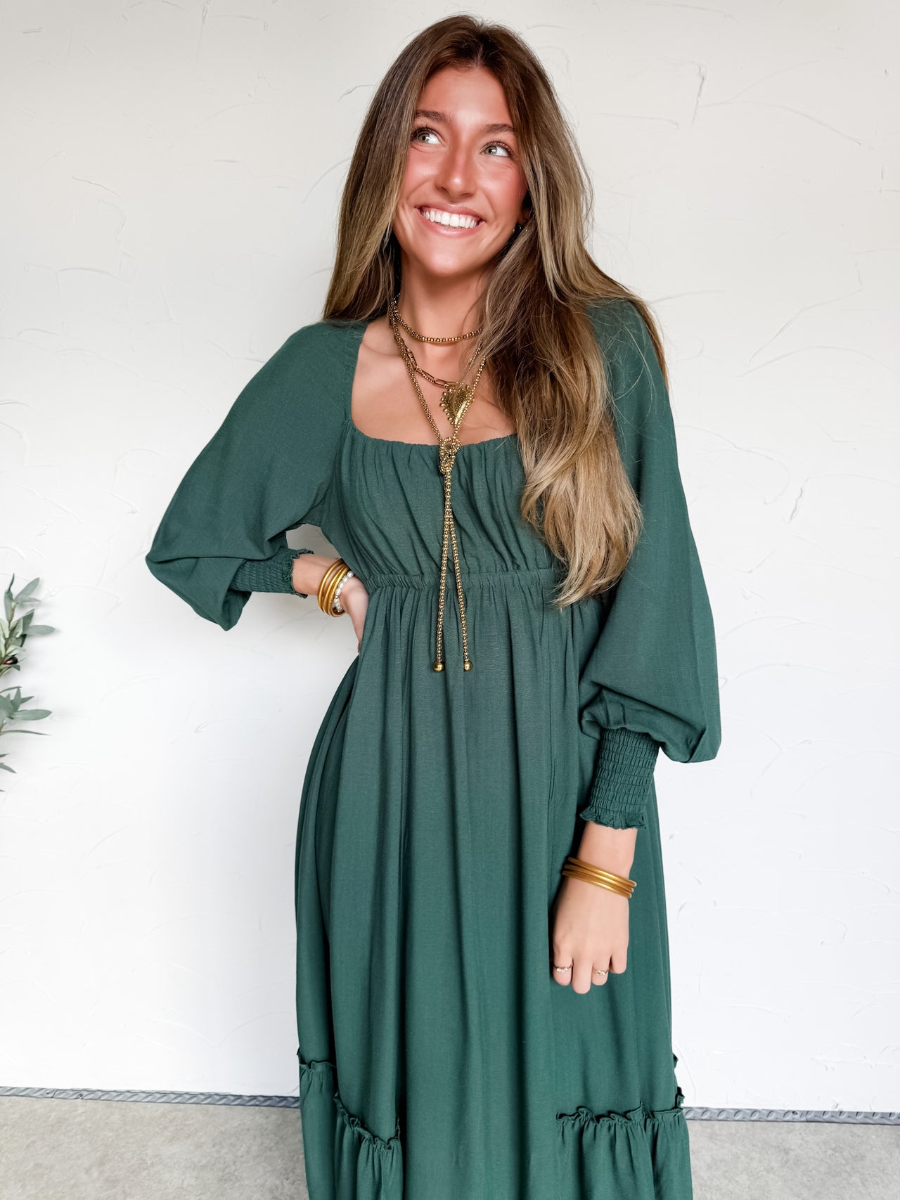 Shoot Your Shot Gathered Maxi Dress