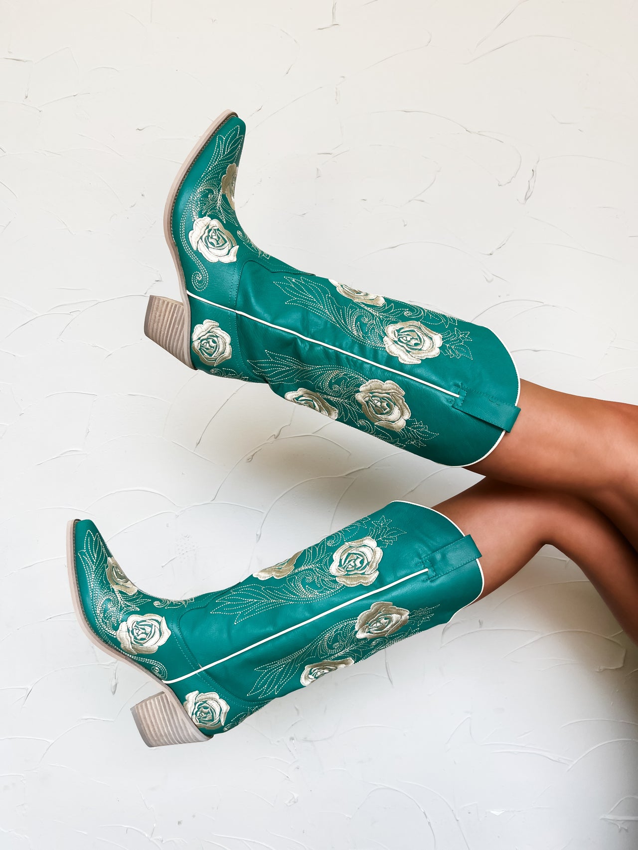 Cali Floral Boot- Turquoise