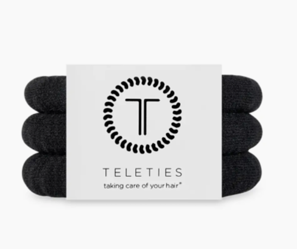 Small Nylon Hair Ties- Jet Black