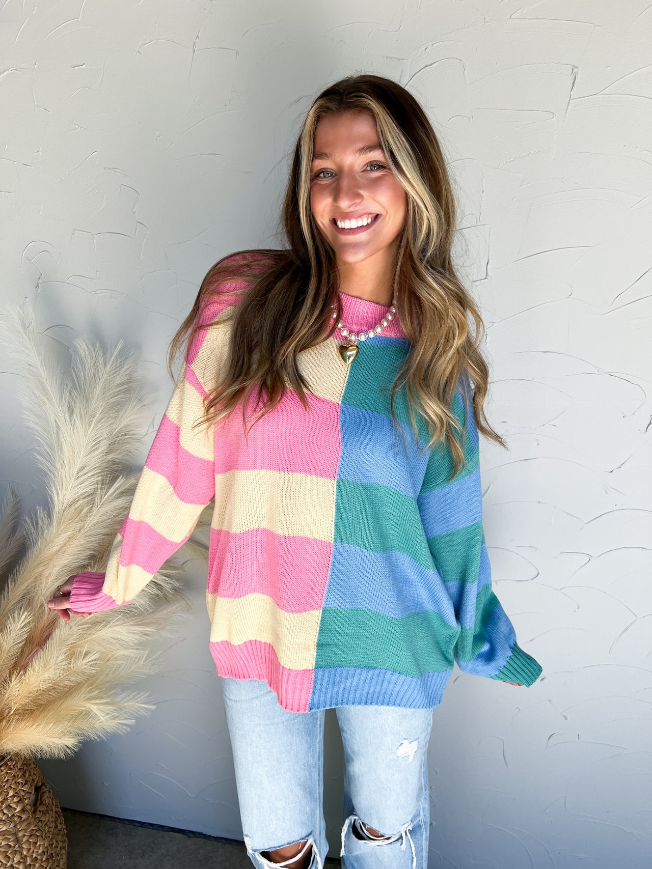 Just A Thought Stripe Sweater Top