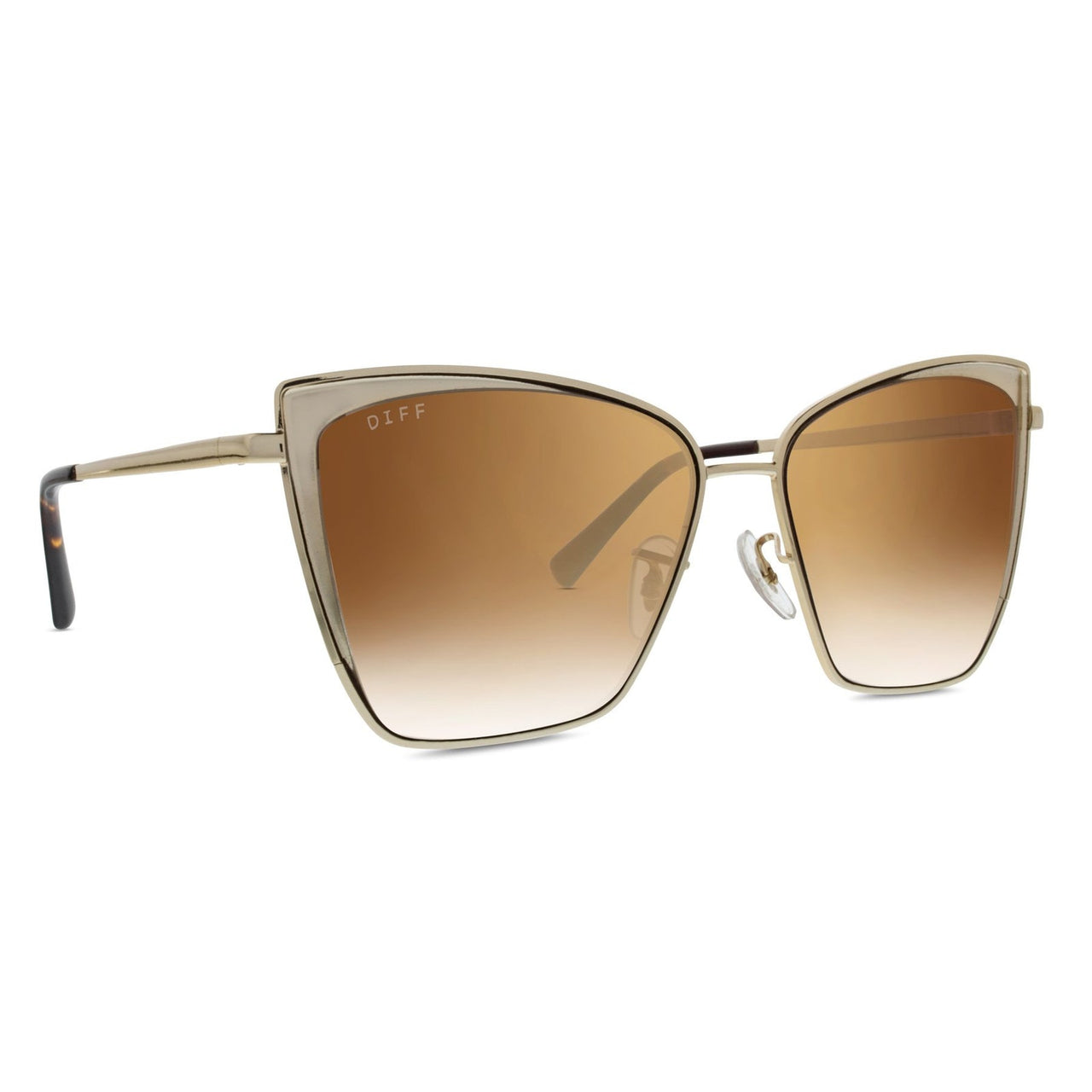 Becky- gold + flash brown sunglasses