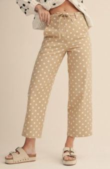 On Cloud 9 Vintage Polka Dot Wide Leg Pants