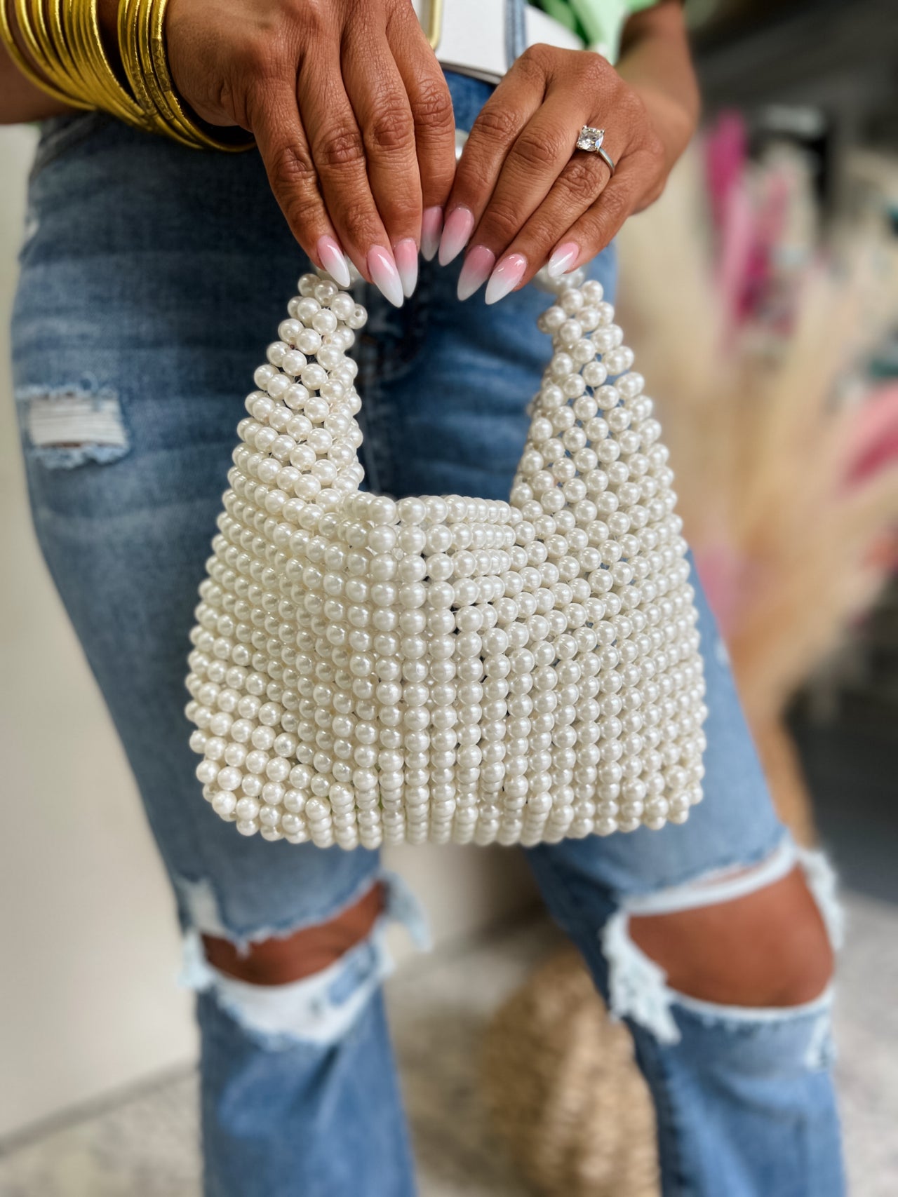 Caitlyn Pearl Hand Bag