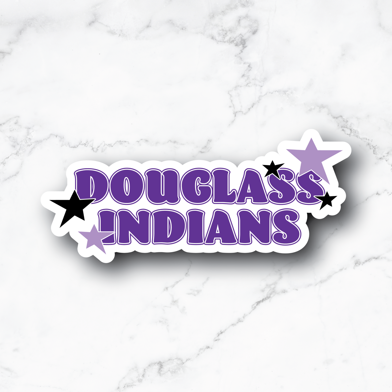 Douglass Indians Star Sticker