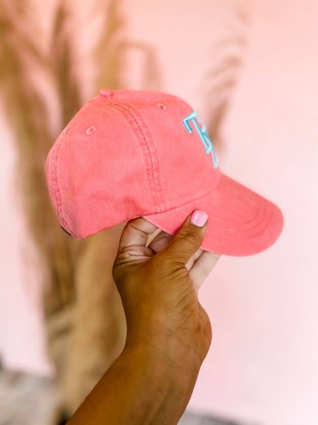TX Stacked Puff Cap- Coral