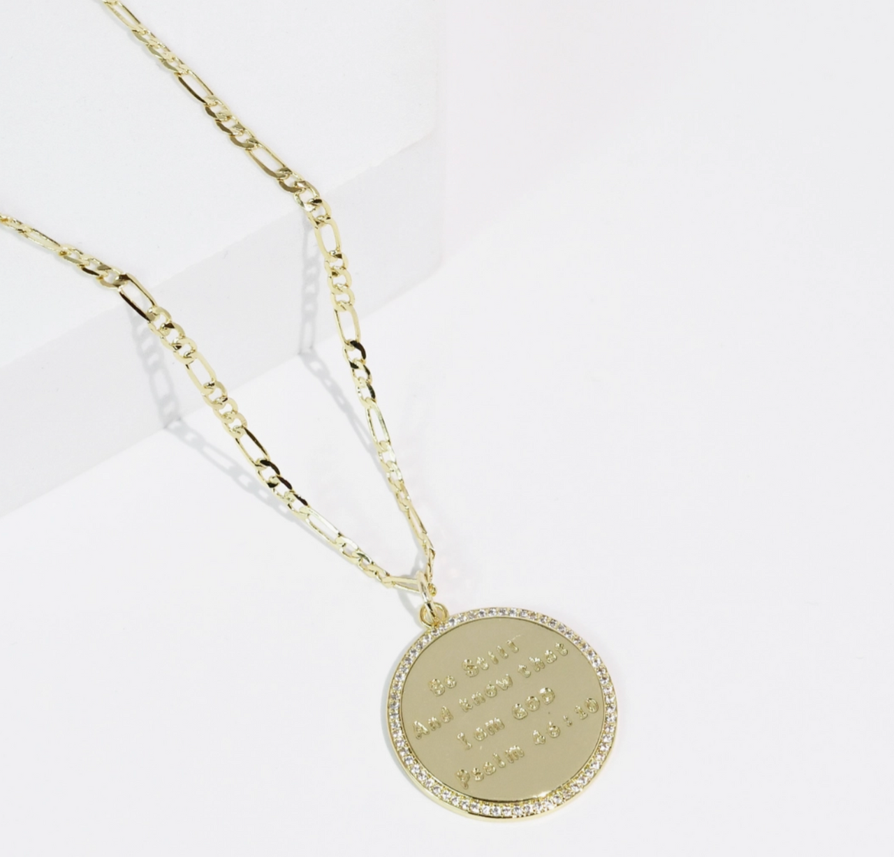 Psalm 46:10 Gold Necklace