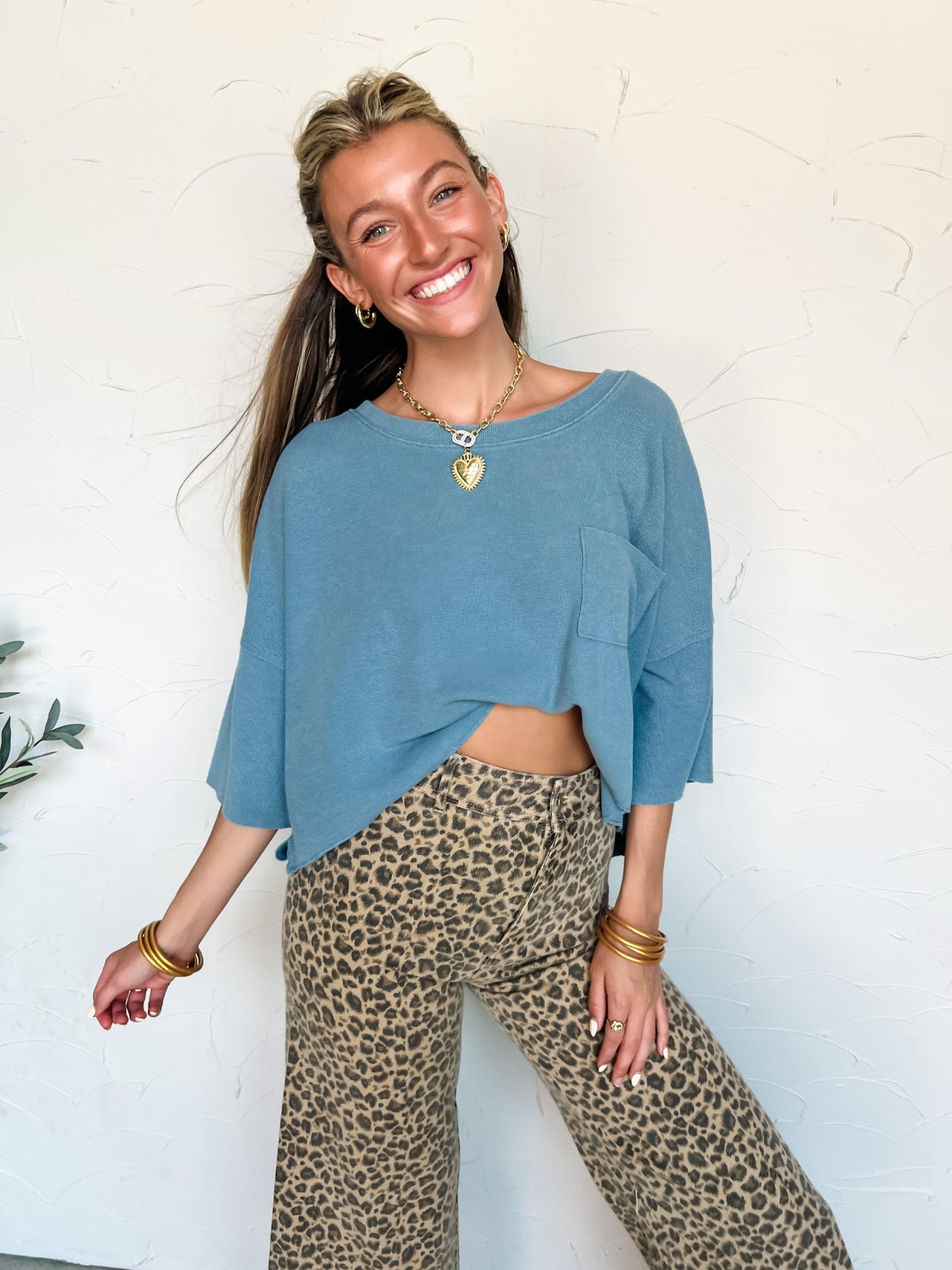 True Dedication Mineral Cropped Top- Peppermint
