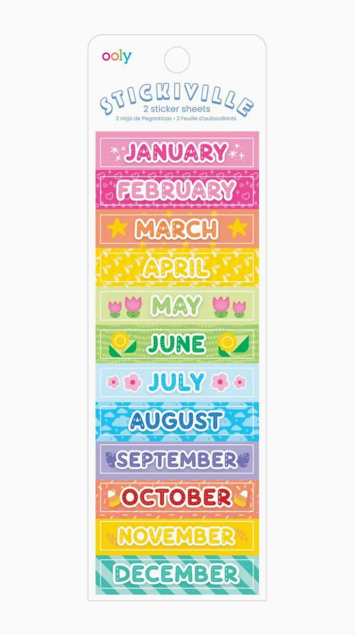 Months of the Year Stickers