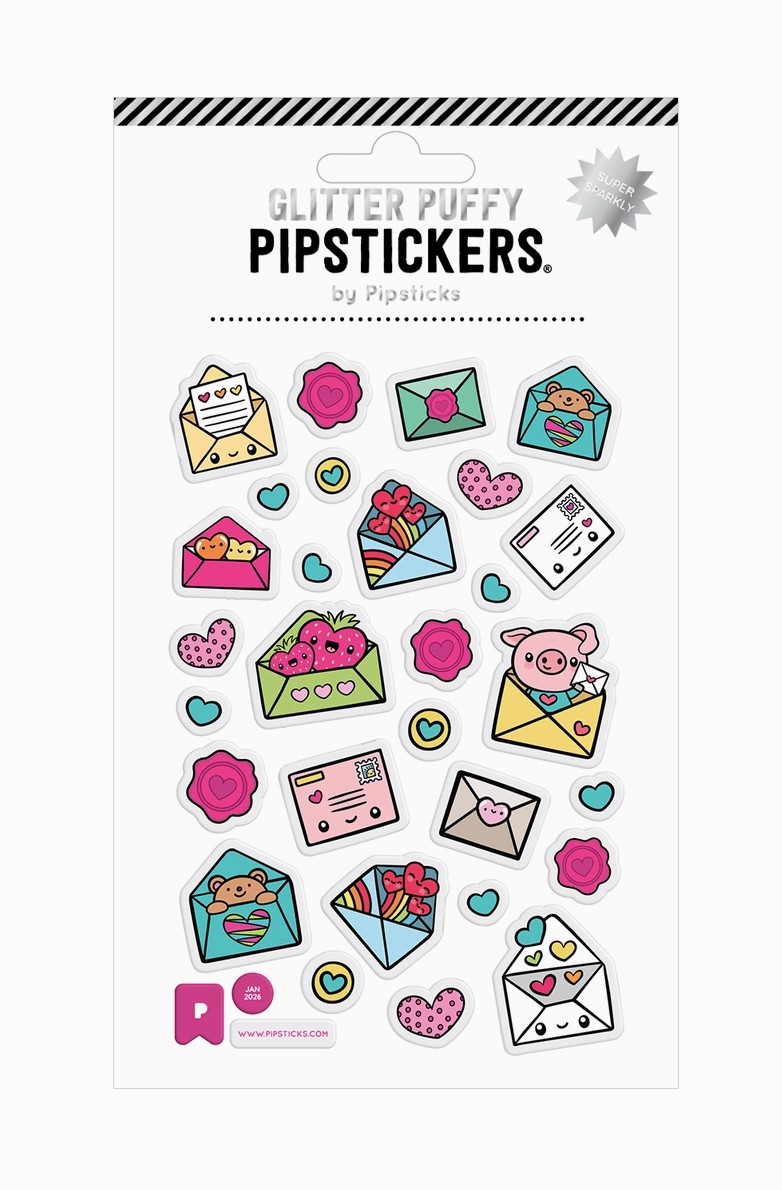 Snugglegrams Glitter Puffy Stickers