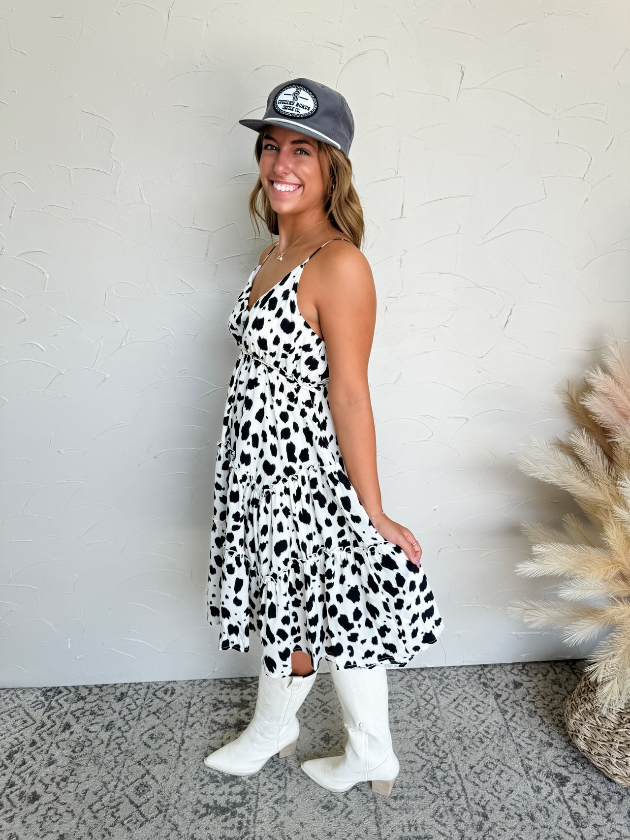 Your Wildest Dream Leopard Print Tiered Dress