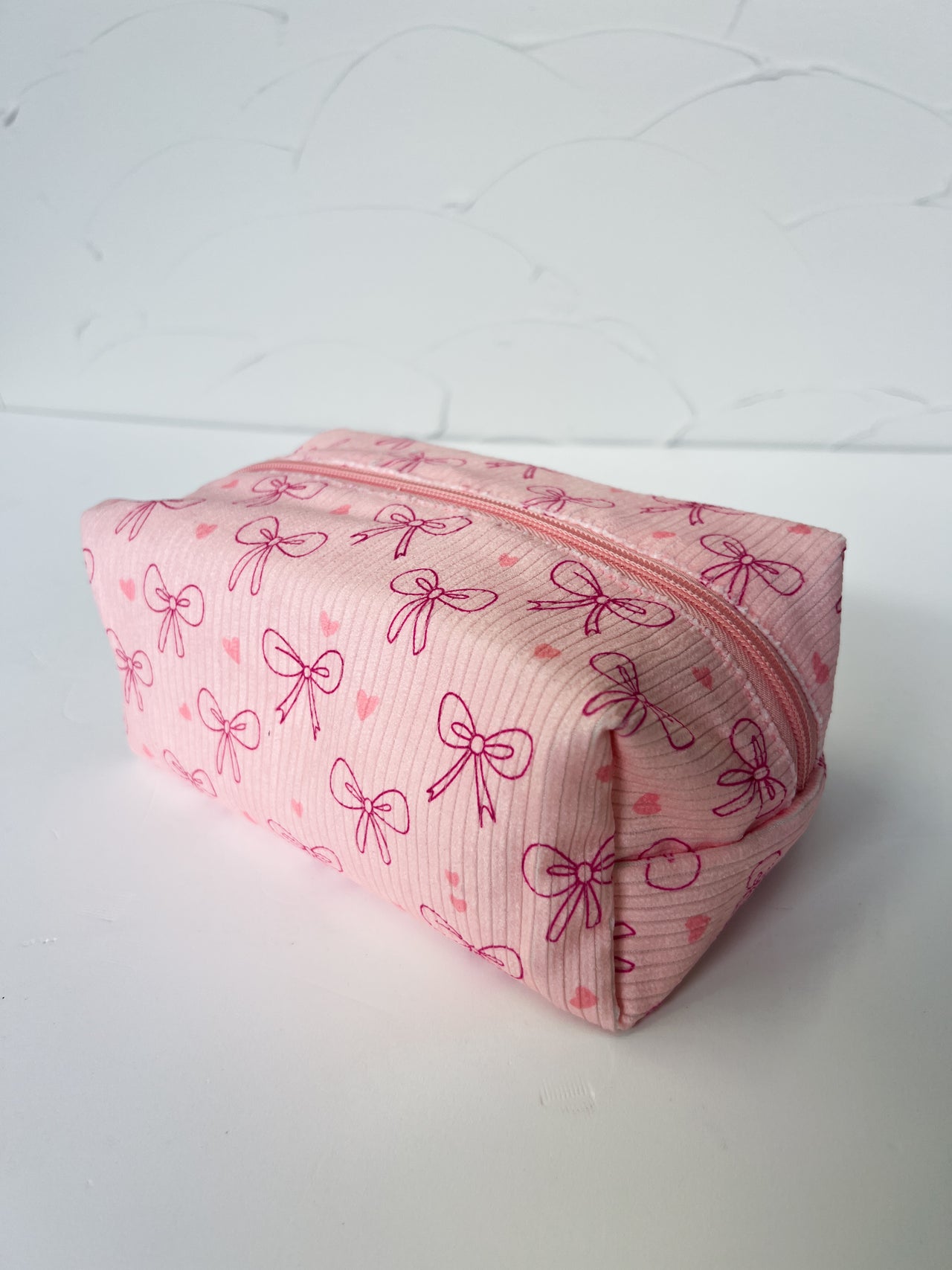 Bow Pink Western Makeup Pouch