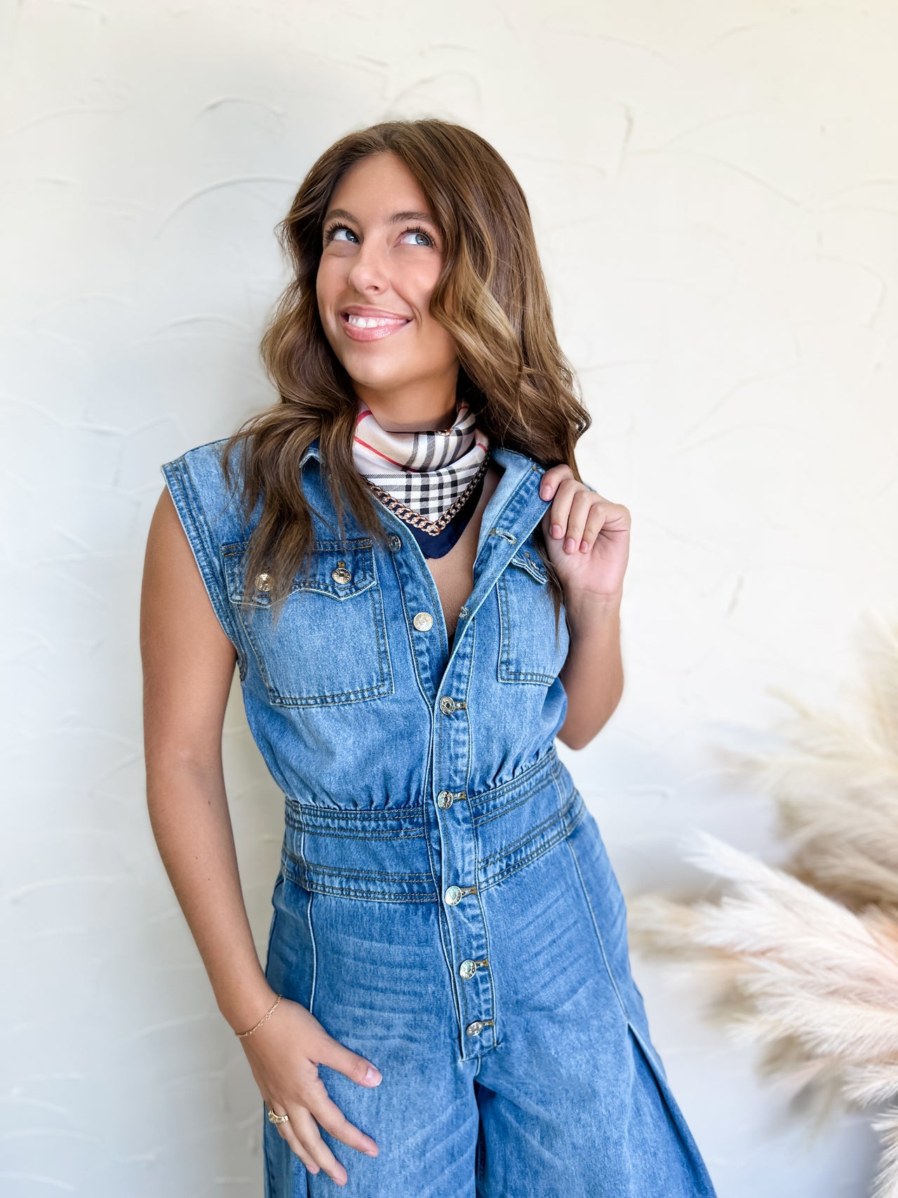 Feeling the Vibe Denim Sleeveless Jumpsuit