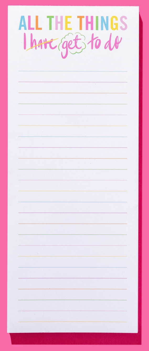 List Pad w/ Magnet - "All the Things I Get To"