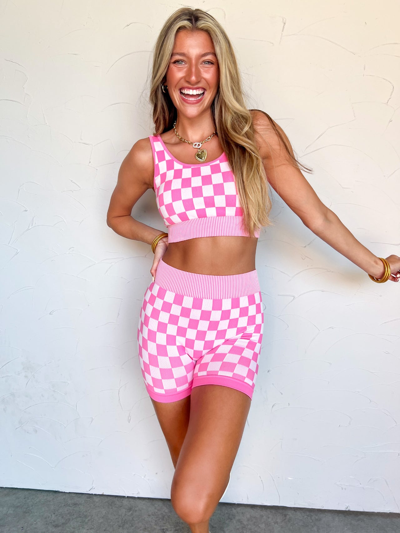 A Girls Real Beauty Cropped Athletic Set
