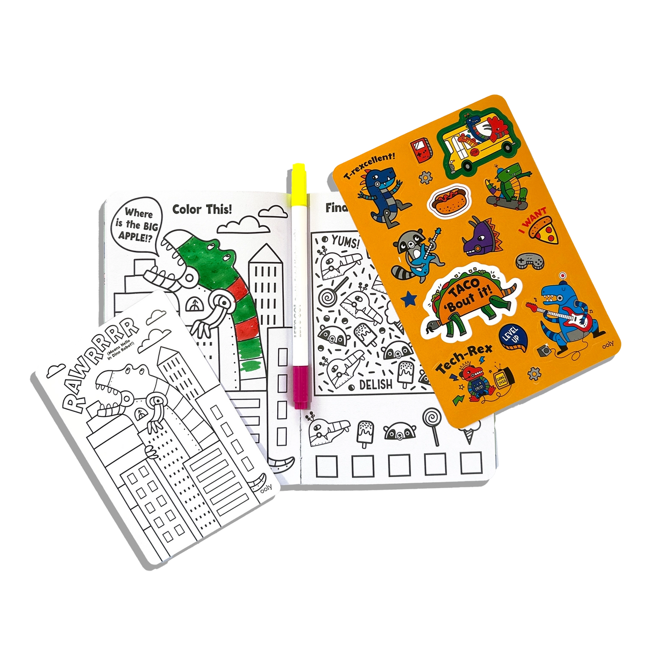 Let's Go!: Activity & Coloring Kit - Robo Dinos