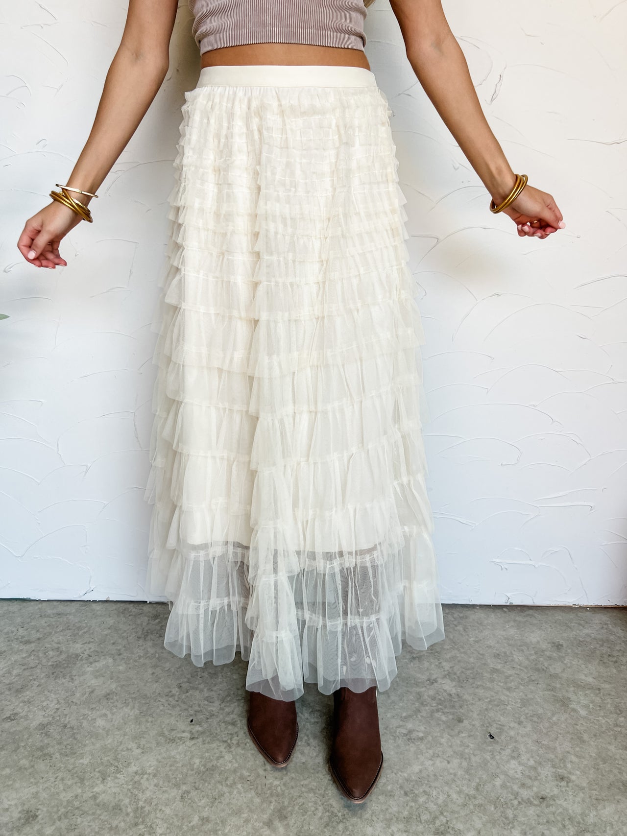Twirl Me Around Tulle Midi Skirt