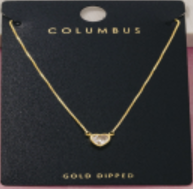 Carli Heart Pendant Gold Necklace