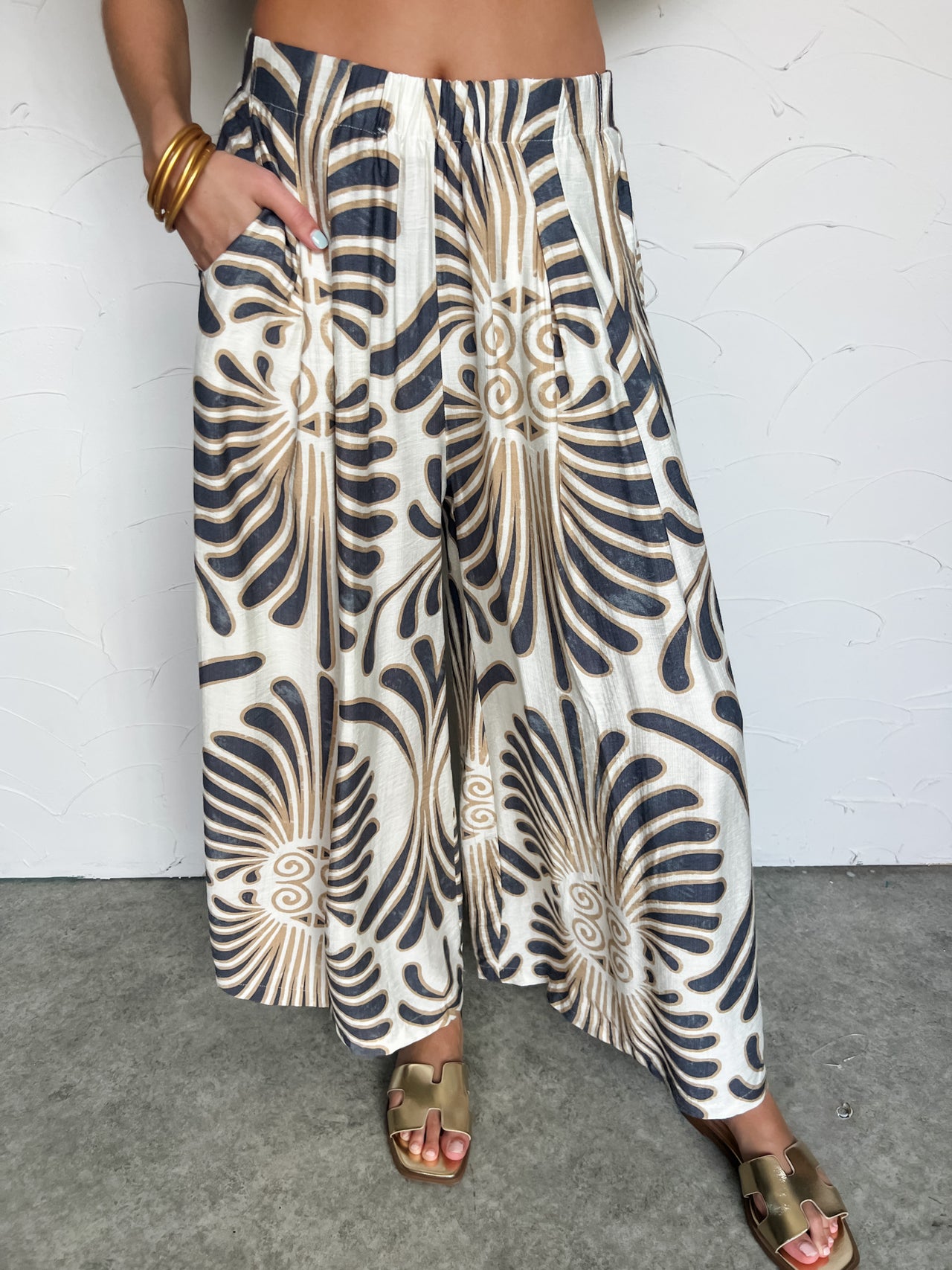 Never Ordinary Feather Print Pants