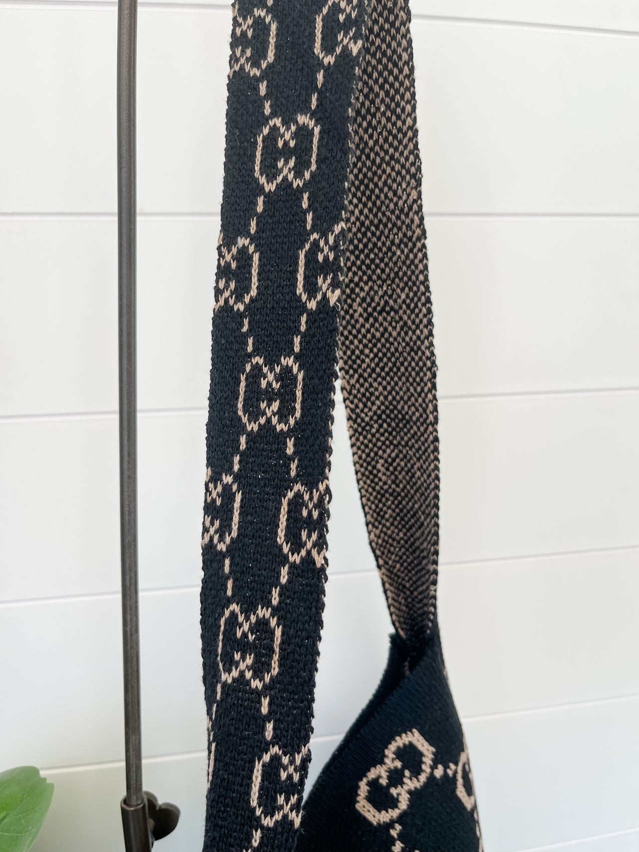 Lacy Sweater Bag- Black