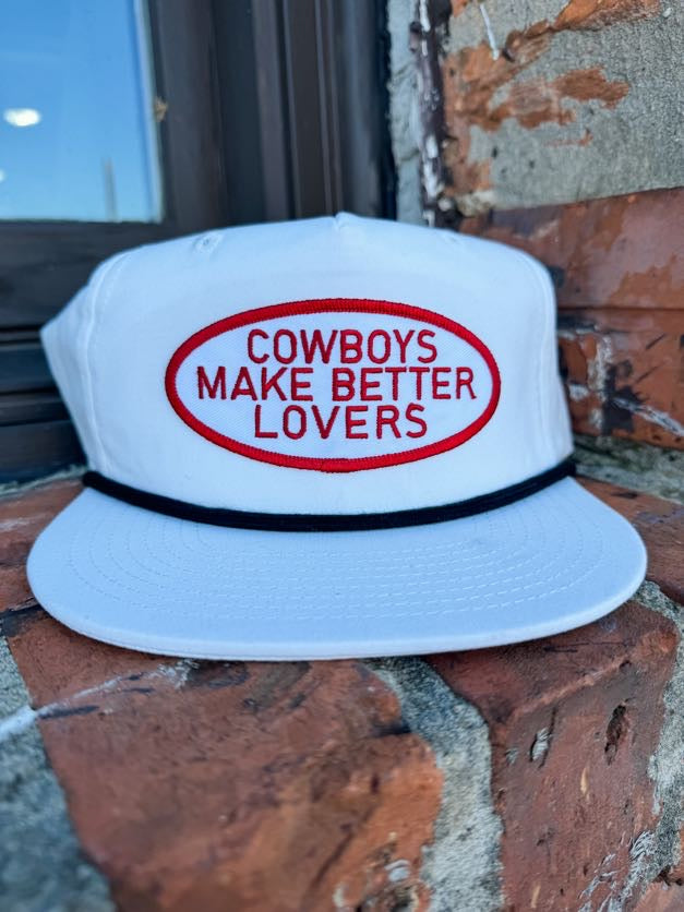 Better Lovers Hat- White/ Black Rope