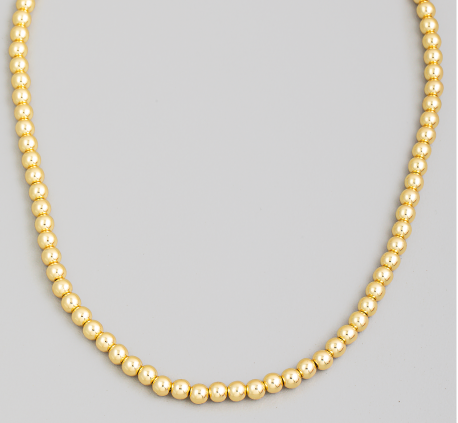 Aria Gold Dipped Ball Necklace