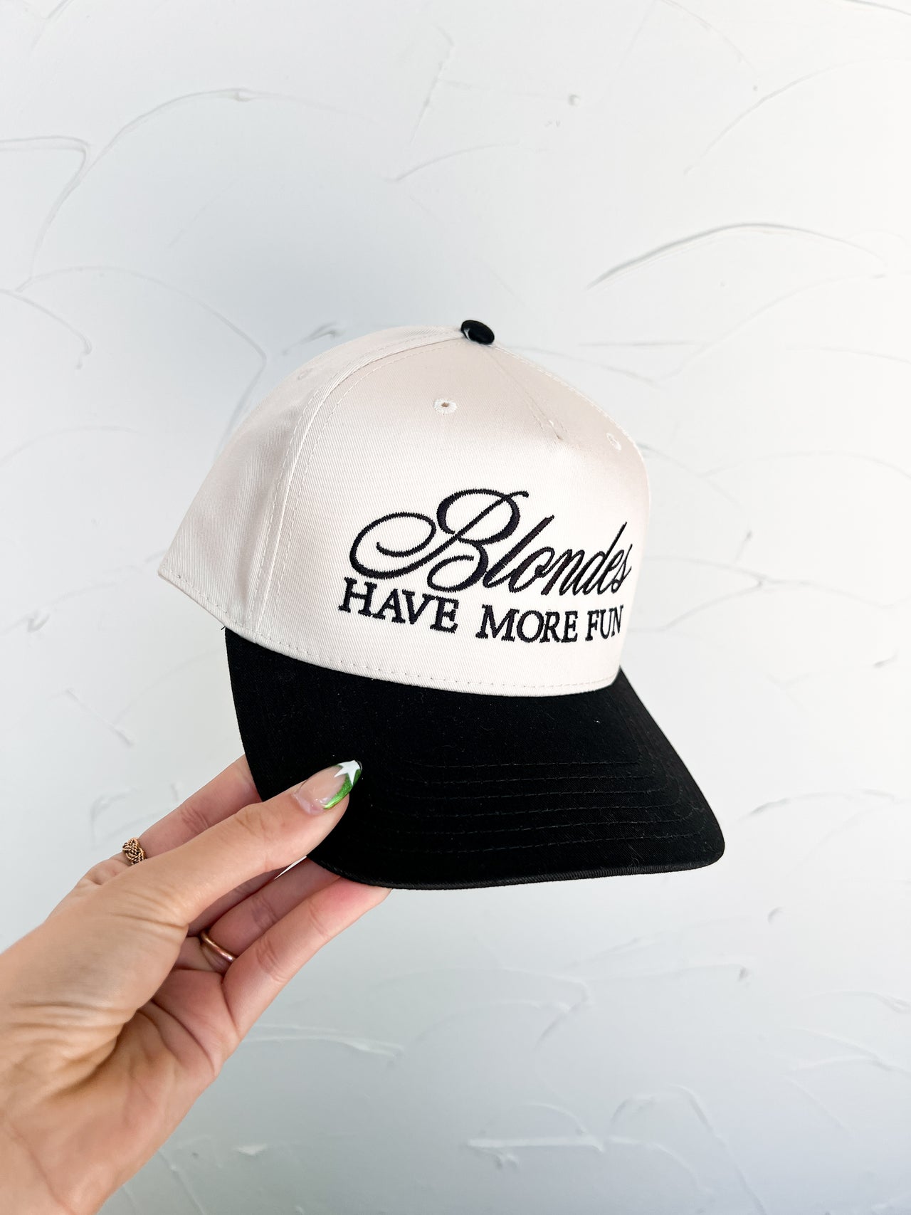 Blondes Have More Fun Cap- Black