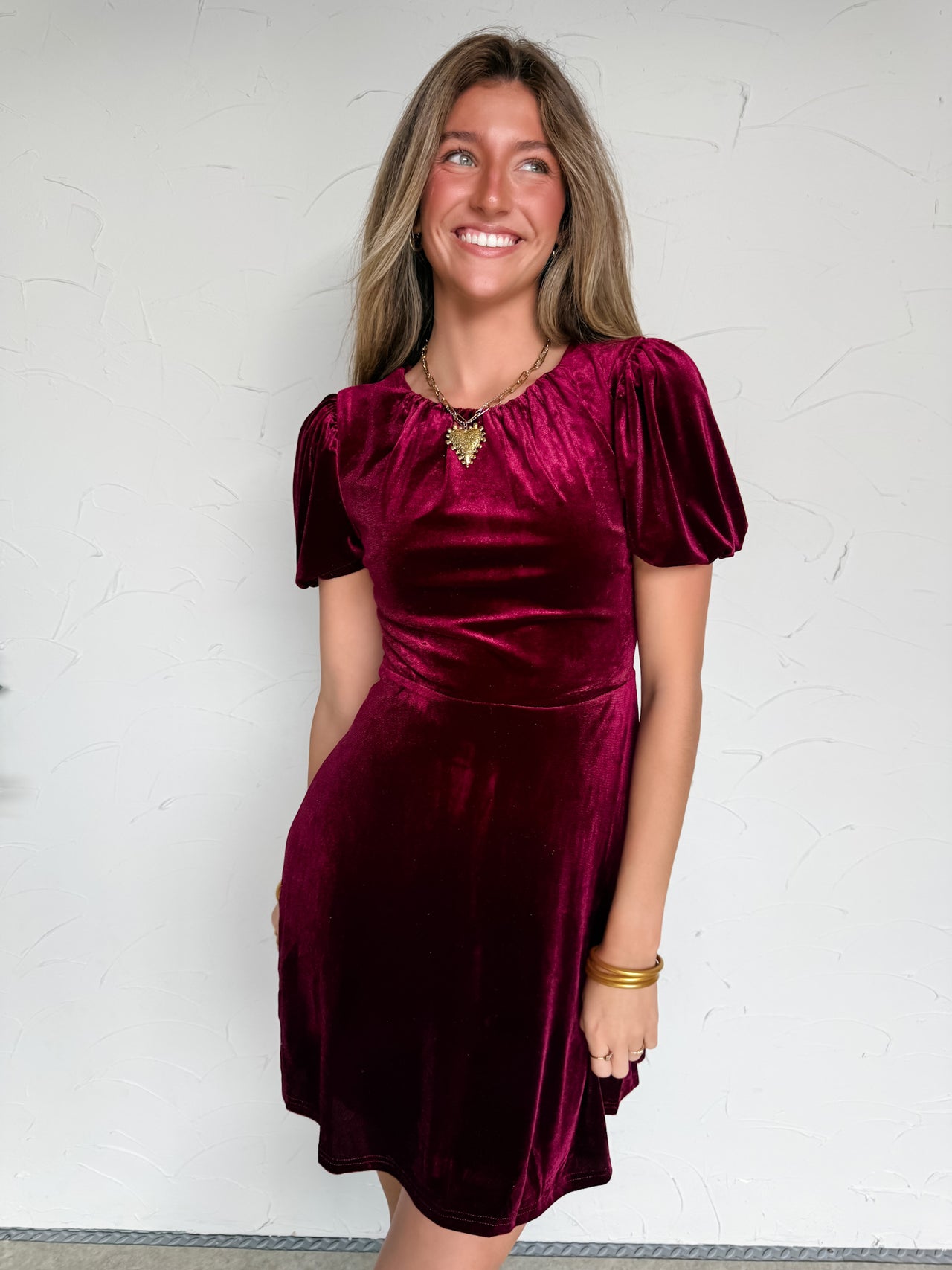 Shimmer And Shine Wine Velvet Dress