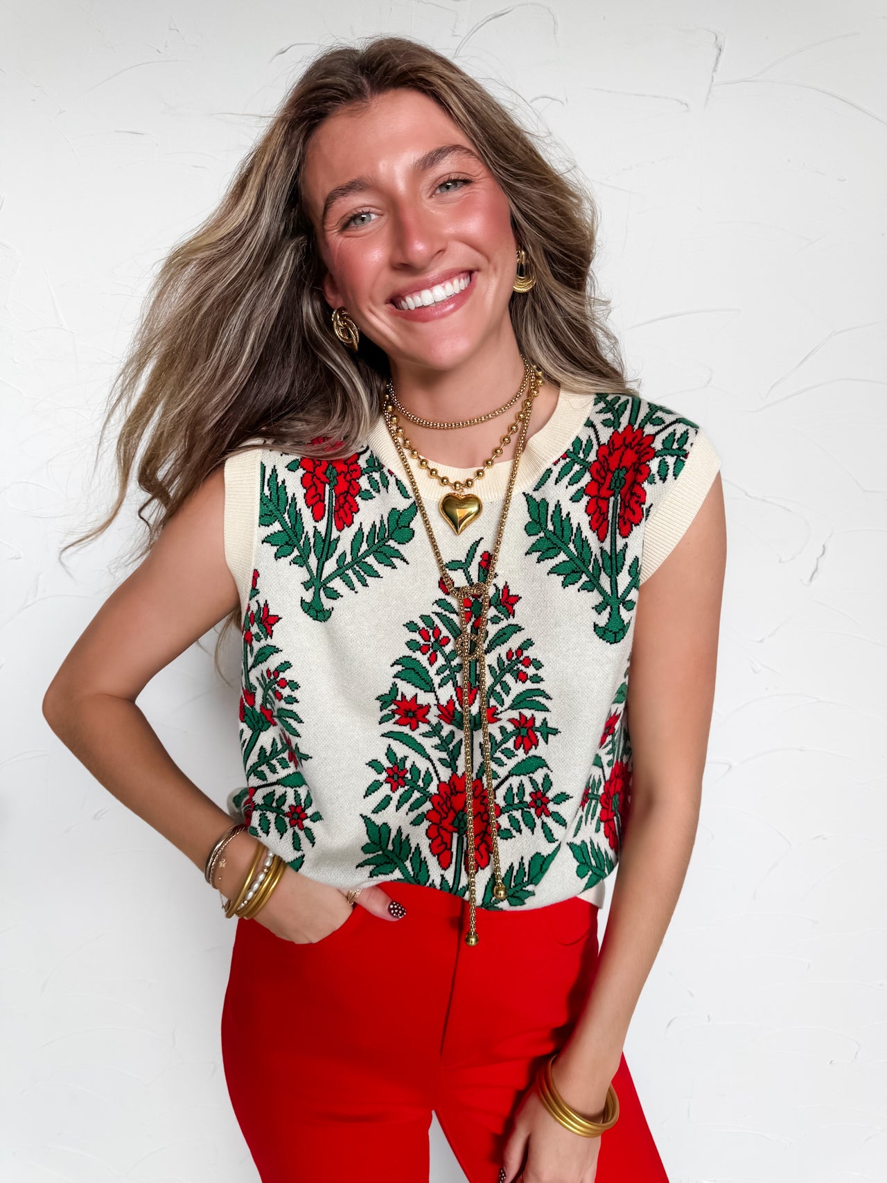 Just For Keeps Cream Crochet Top