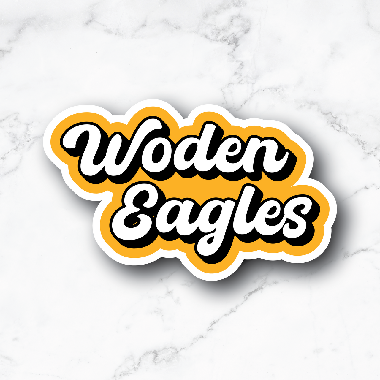 Woden Eagles Cursive Sticker