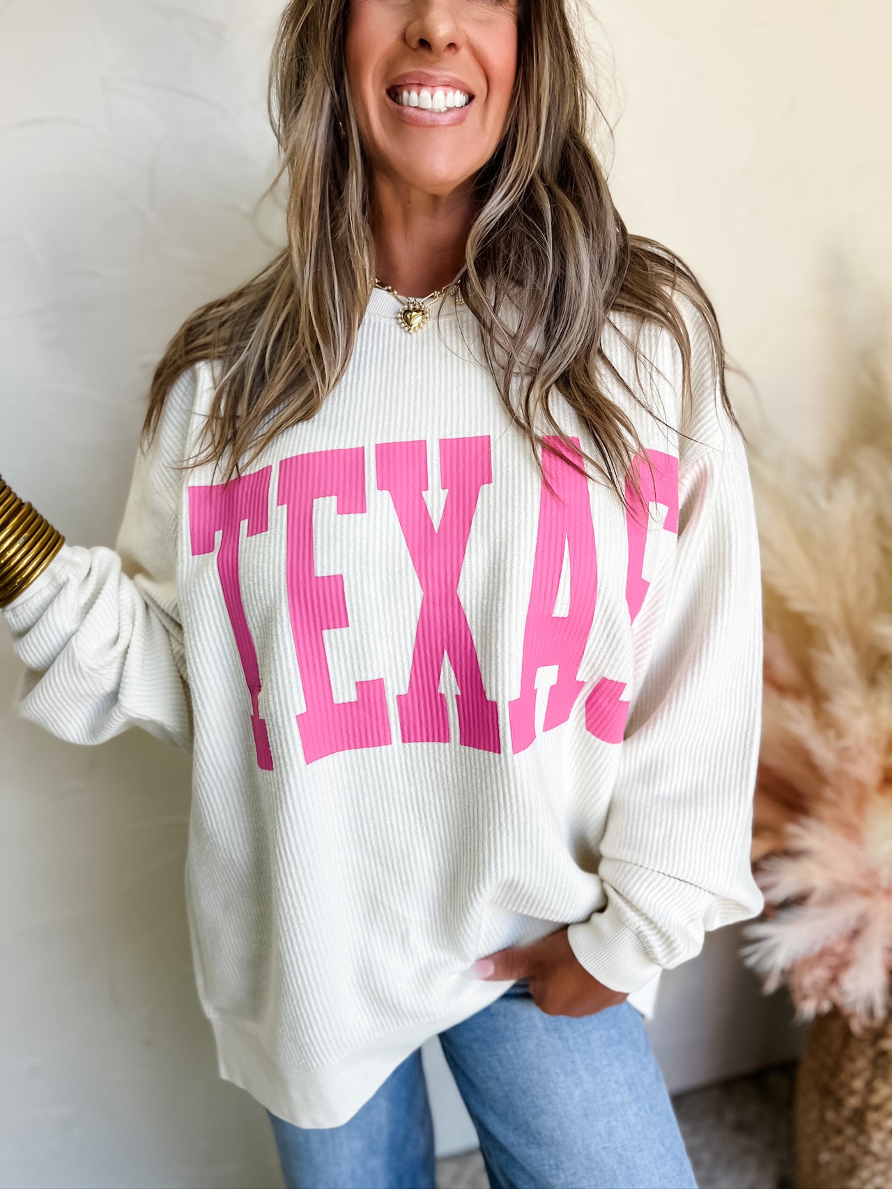 TEXAS Graphic Sweatshirt- Cream