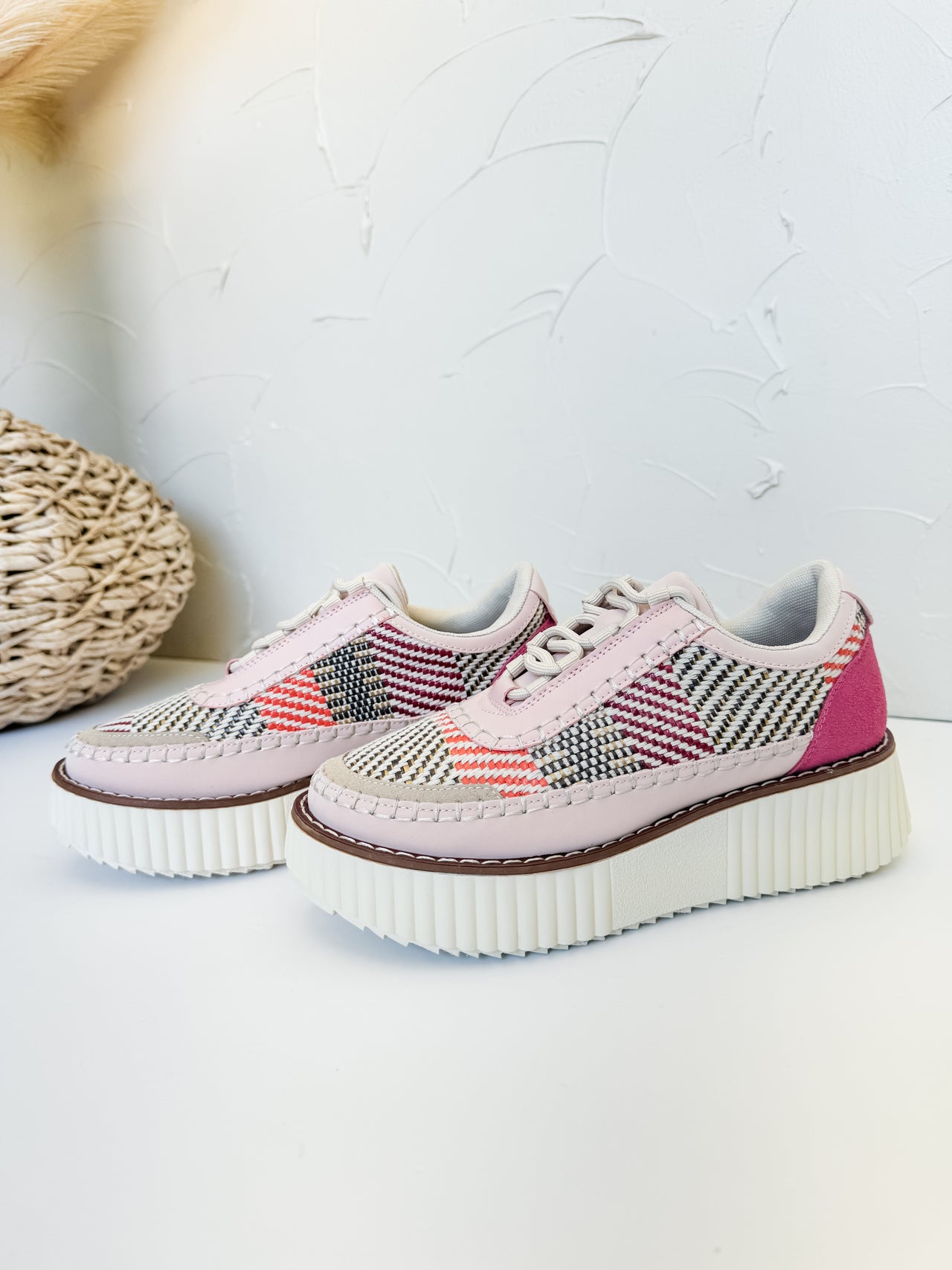 Sweet Woven Sneakers- Pink Multi