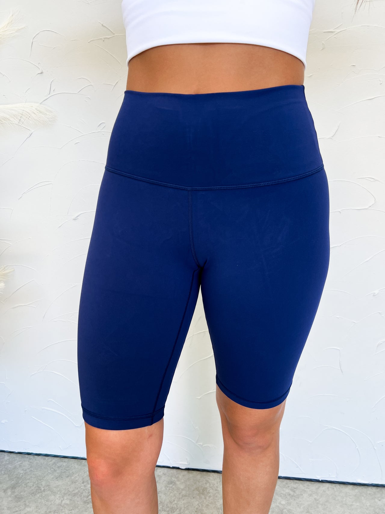 No Take Backs Biker Shorts- Navy Blue- 10"