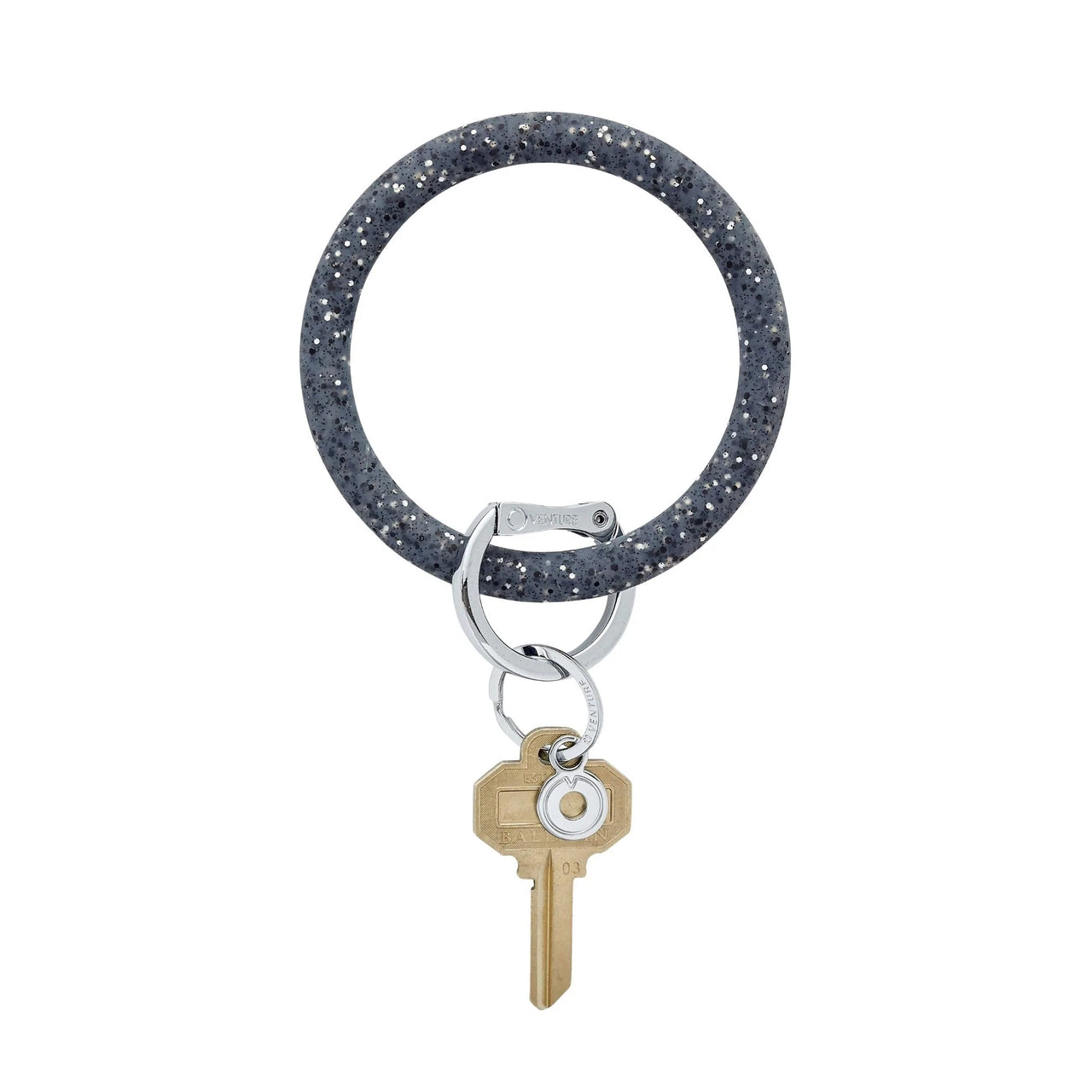 Back In Black Confetti Collection Key Ring