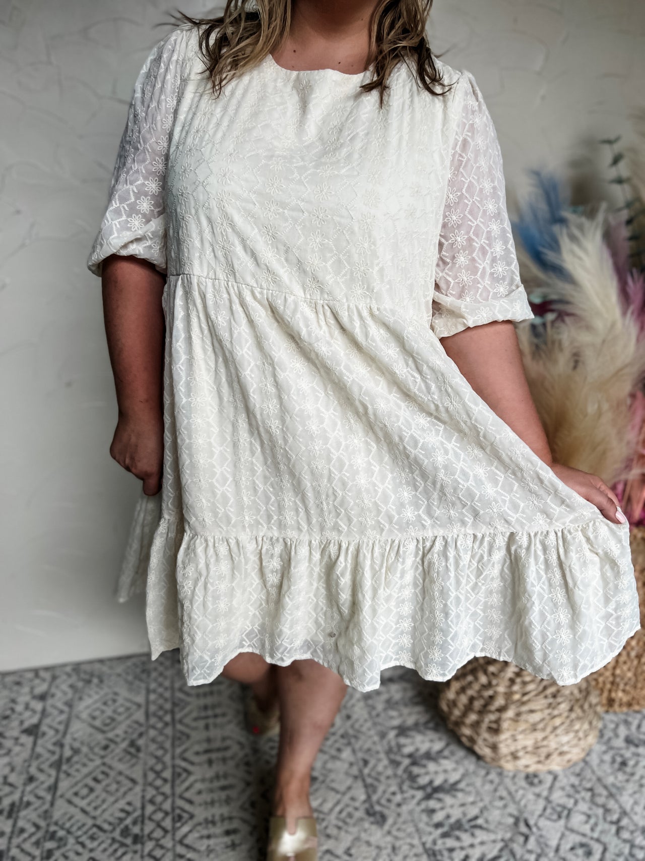 Charming You Crochet Tiered Dress