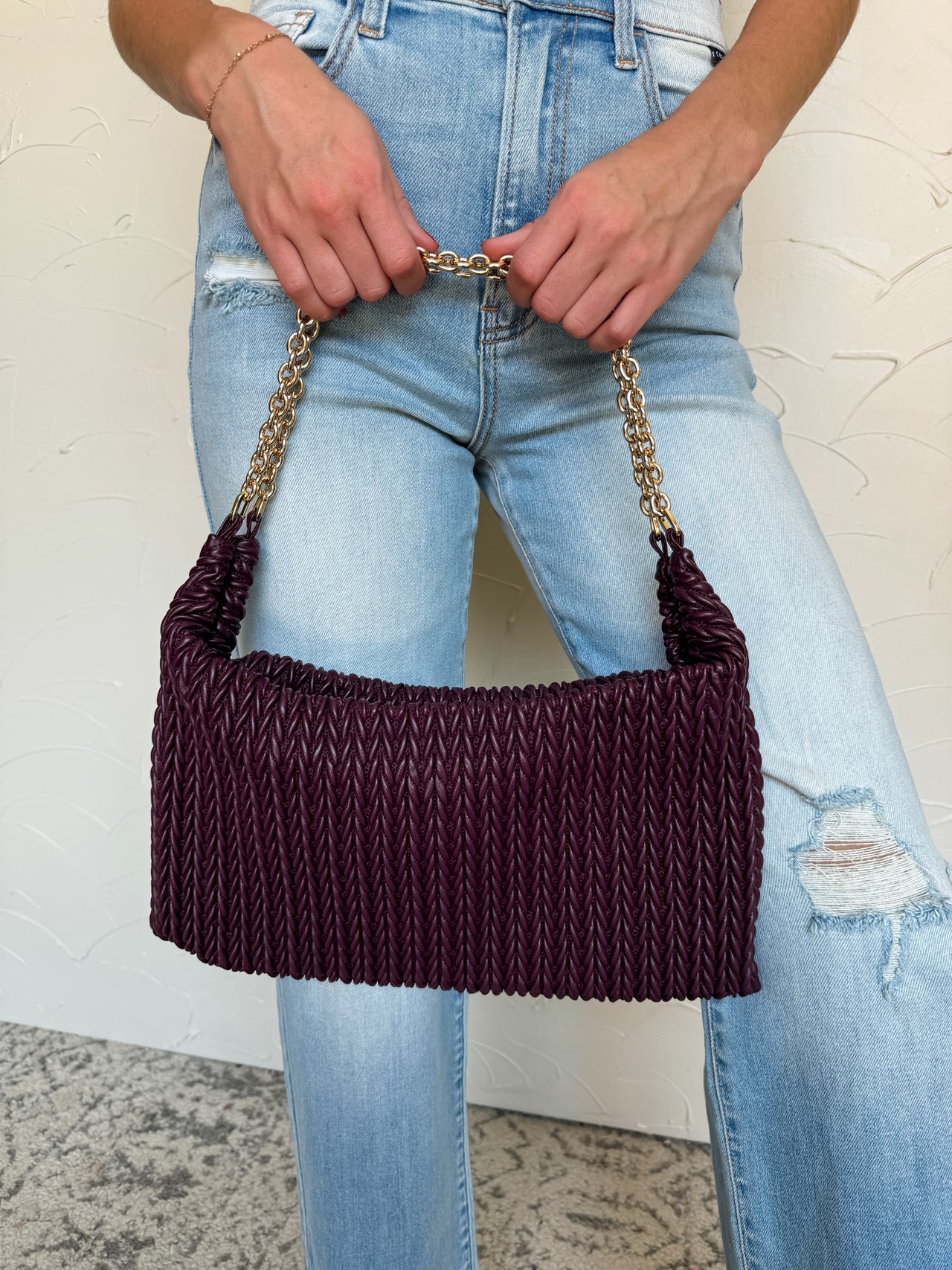 Mila Shoulder Bag- Wine