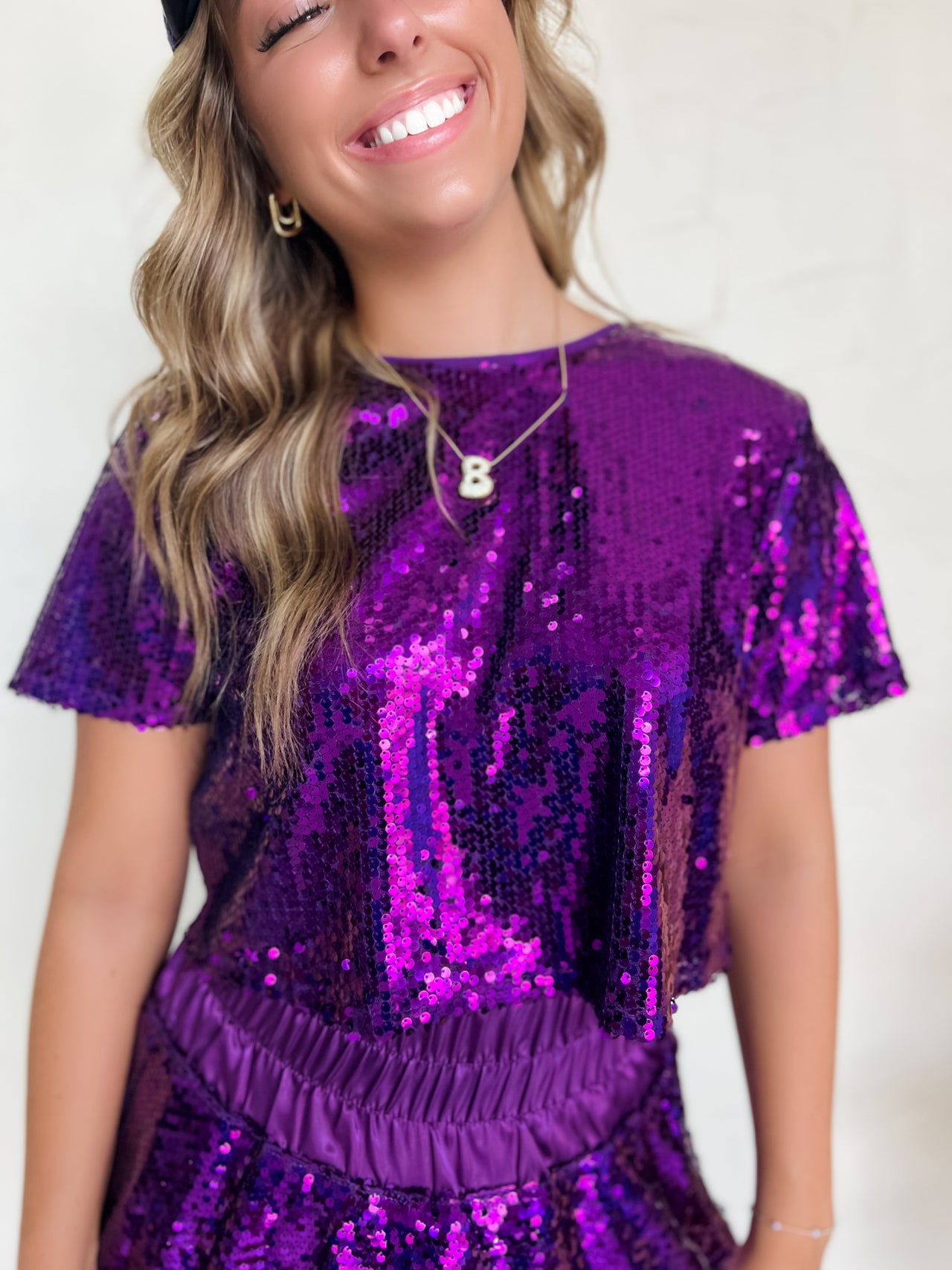 Eye Catcher Sequin Crop Top