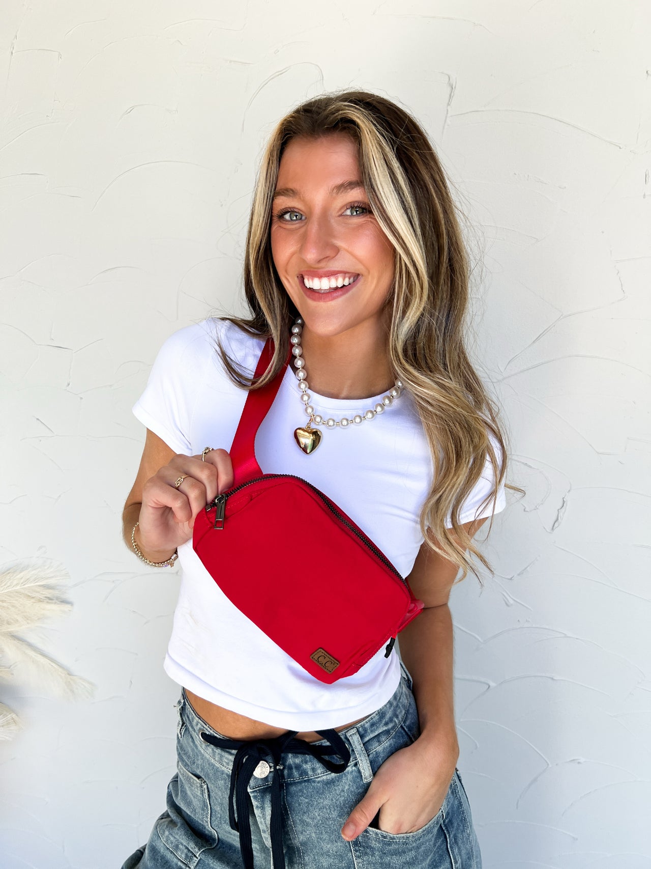 Basic Belt Bag- Red