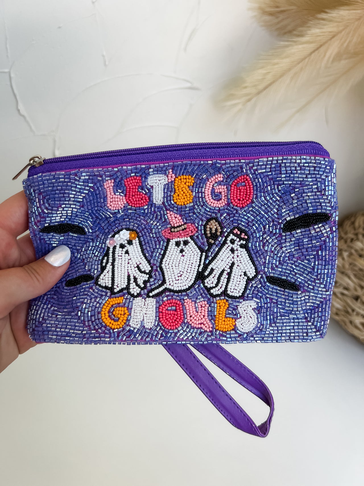 Let's Go Ghouls Beaded Pouch